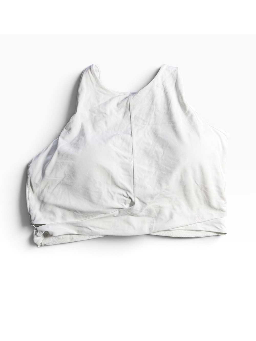 ATHLETA white side cut out conscious crop pull over tank bra size 1X D-DD New
